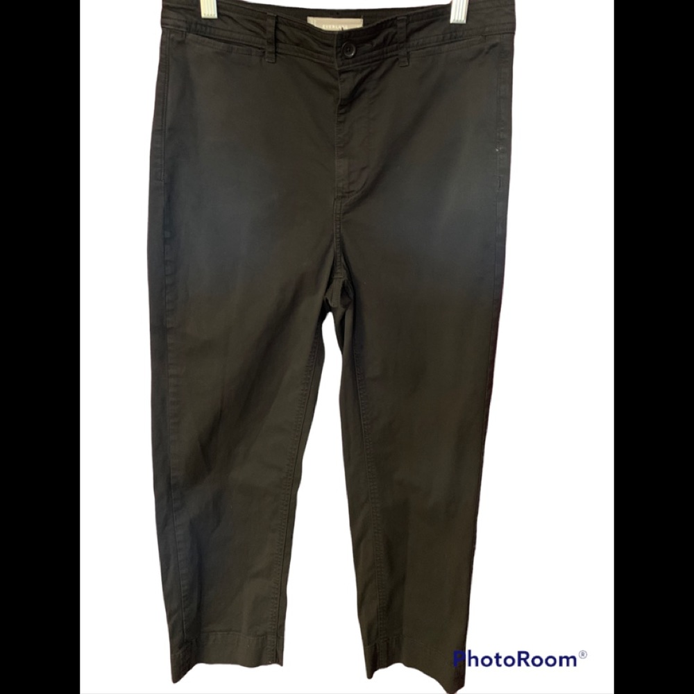 Everlane high rise straight leg crop black pant sz 6 139393